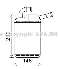 AVA QUALITY COOLING vw6355 -  Теплообменник, отопление салона